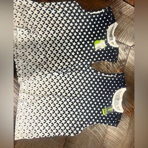 DSG Blue and White Star Pattern Tank Tops